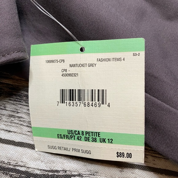 Nwt Nantucket grey Anne Klein pants - Picture 6 of 10